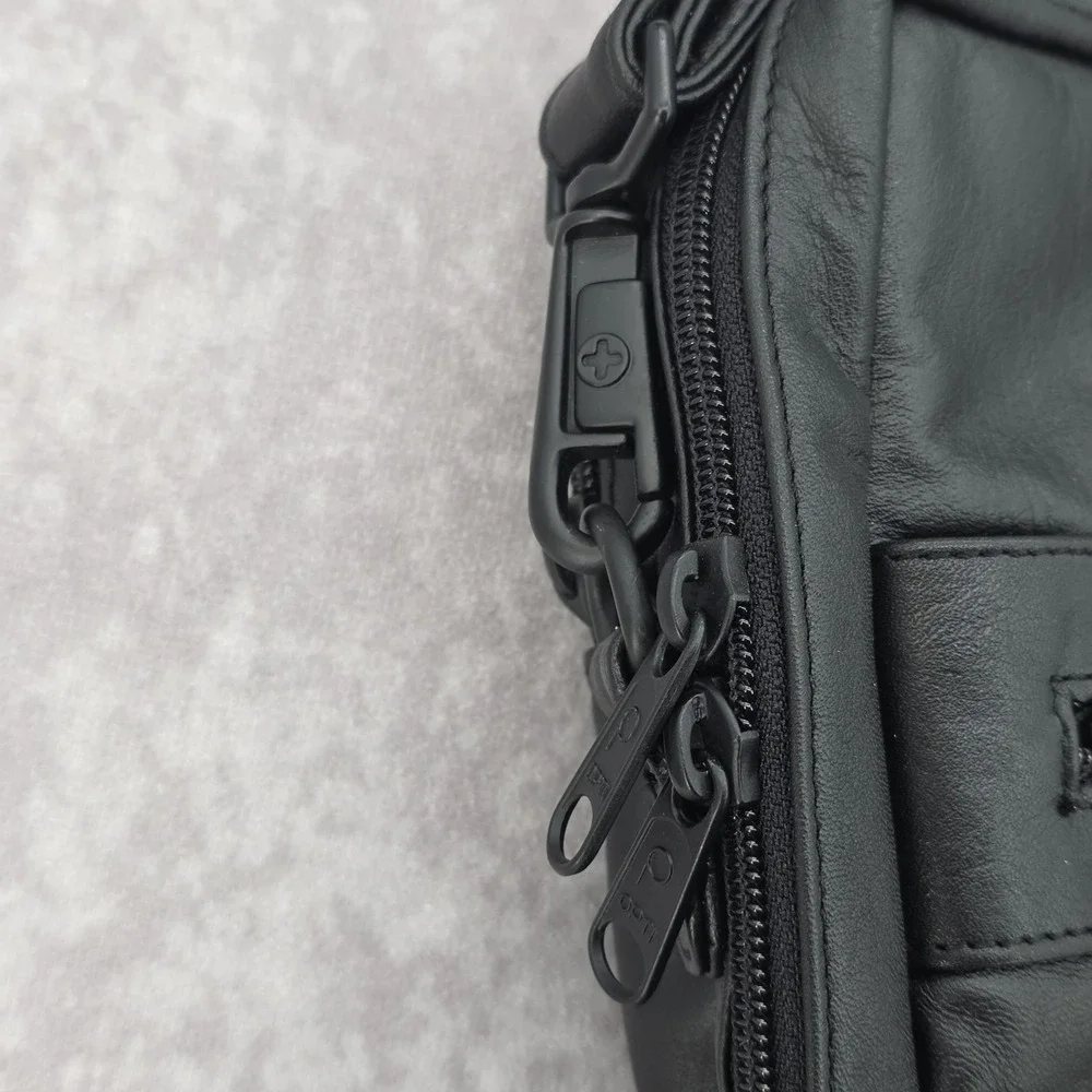 Heritage Nappa Leather Portfolio‎ Briefcase Full Grain Black Bag Organizer Korea